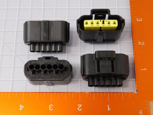 Lot of 200 TE CONNECTIVITY 184060-1  X93571 6 POS./6 CIRC PLUG ASSY, KEY A