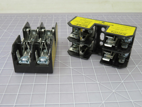 Lot of 12 BUSSMANN BC6032PQ  X99875 Fuse Holder 2P 600V 30A Block w/Pressure Plt & QC