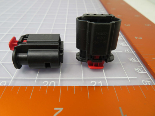MOLEX 34900-4120  X96958 Automotive Connectors 1.2MM SLD ASSY RC PT 1X4 BLK KEYA/04