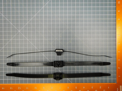 Lot of 86 HELLERMANNTYTON 115-30900 DUAL CLAMP TIE 12.9" BLACK HIR