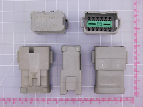 Lot of 14 DEUTSCH DT04-12PA-P030 REC, 12P, GRY, BUSBAR 4X3, NICKE Lot of 14 DEUTSCH DT04-12PA-P030 REC, 12P, GRY, BUSBAR 4X3, NICKE