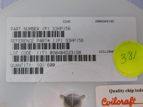 COILCRAFT S3HP156  X93180 Fixed Inductors 0603 82nH Unshld 5% 400mA 540mOhms AECQ2