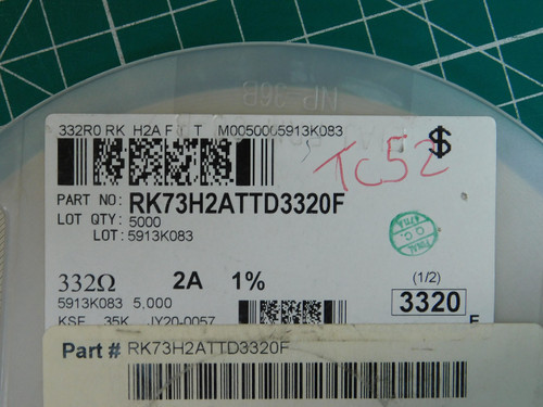 KOA RK73H2ATTD3320F  X93937 RES 332 OHM 1% 1/4W 0805 KOA RK73H2ATTD3320F  X93937 RES 332 OHM 1% 1/4W 0805
