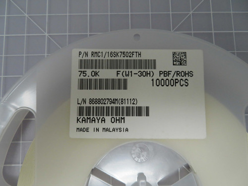 KAMAYA RMC1/16SK7502FTH  X95209 Thick Film Resistors - SMD 0402 75K 1% Lead Free KAMAYA RMC1/16SK7502FTH  X95209 Thick Film Resistors - SMD 0402 75K 1% Lead Free