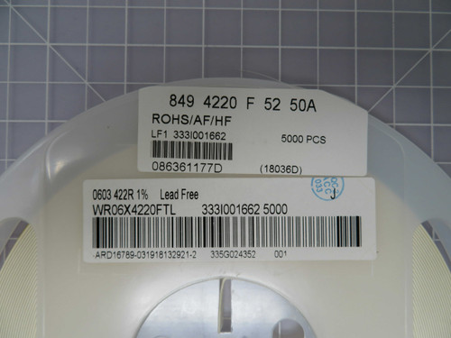 KAMAYA RMC1/16K4220FTP  X95765 Thick Film Resistors - SMD 0603 422R 1% Lead Free KAMAYA RMC1/16K4220FTP  X95765 Thick Film Resistors - SMD 0603 422R 1% Lead Free