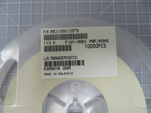 KAMAYA RMC1/16SK1133FTH  X95197 Thick Film Resistors - SMD 0402 113K 1% Lead Free