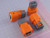 TE CONNECTIVITY 1587819-1 2 Rectangular Connectors - Orange Housing Plug 0.409" (10.40mm)