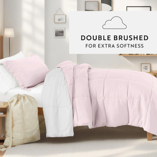 Thumbnail 9: IENJOY HOME IENJOY HOME 8 Piece Solid Comforter Dorm Set Bundle 