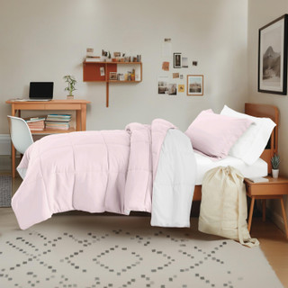 Thumbnail 5: IENJOY HOME IENJOY HOME 8 Piece Solid Comforter Dorm Set Bundle 