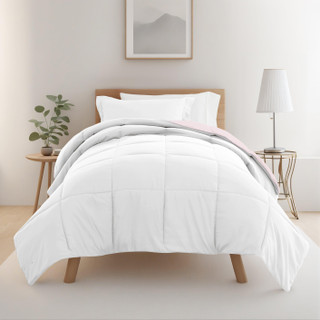 Thumbnail 2: IENJOY HOME IENJOY HOME 8 Piece Solid Comforter Dorm Set Bundle 