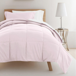Thumbnail 3: IENJOY HOME IENJOY HOME 8 Piece Solid Comforter Dorm Set Bundle 