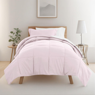 Thumbnail 1: IENJOY HOME IENJOY HOME 8 Piece Solid Comforter Dorm Set Bundle 
