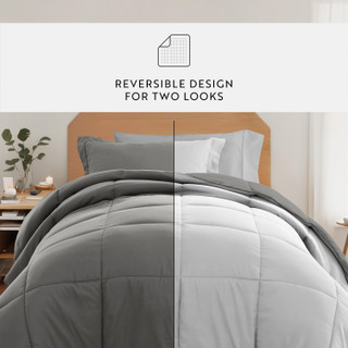 Thumbnail 8: IENJOY HOME IENJOY HOME 8 Piece Solid Comforter Dorm Set Bundle 