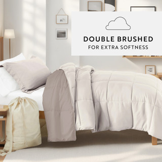 Thumbnail 9: IENJOY HOME IENJOY HOME 8 Piece Solid Comforter Dorm Set Bundle 