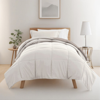 Thumbnail 1: IENJOY HOME IENJOY HOME 8 Piece Solid Comforter Dorm Set Bundle 