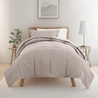 Thumbnail 2: IENJOY HOME IENJOY HOME 8 Piece Solid Comforter Dorm Set Bundle 