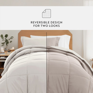 Thumbnail 8: IENJOY HOME IENJOY HOME 8 Piece Solid Comforter Dorm Set Bundle 