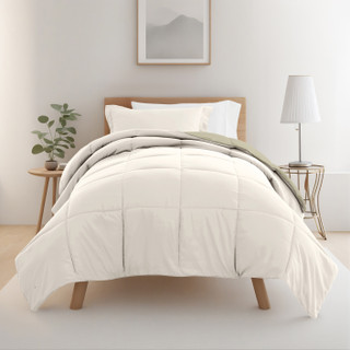 Thumbnail 2: IENJOY HOME IENJOY HOME 8 Piece Solid Comforter Dorm Set Bundle 