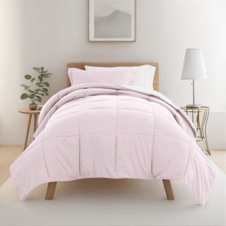 Thumbnail 1: IENJOY HOME IENJOY HOME 8 Piece Solid Comforter Dorm Set Bundle 
