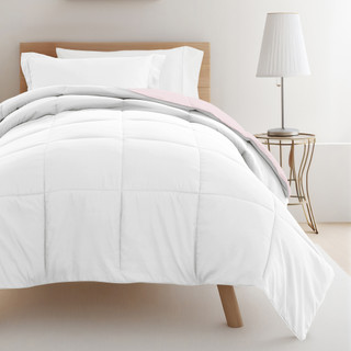 Thumbnail 4: IENJOY HOME IENJOY HOME 8 Piece Solid Comforter Dorm Set Bundle 