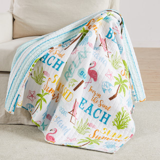 Thumbnail 1: Levtex Home Levtex Home Coastal Beach Days Quilted Reversible Throw 