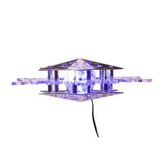 Thumbnail 6: Kurt Adler Kurt Adler 9-Inch Blue and White LED Rotating Snowflake. 
