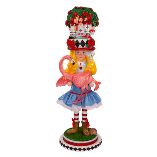 Thumbnail 1: Disney Kurt Adler 19-Inch Hollywood Alice with Flamingo Nutcracker 