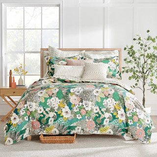 Thumbnail 2: Levtex Home Levtex Home Bettina Green Floral Duvet Cover 