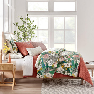 Thumbnail 6: Levtex Home Levtex Home Bettina Green Floral Duvet Cover 