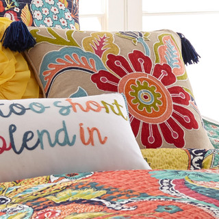 Thumbnail 3: Levtex Home Levtex Home Jules Crewel Flower Tassel Decorative Pillow 