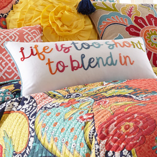 Thumbnail 3: Levtex Home Levtex Home Jules Life Too Short Pom Pillow 