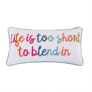 Thumbnail 1: Levtex Home Levtex Home Jules Life Too Short Pom Pillow 