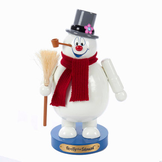 Thumbnail 2: RUDOLPH Kurt Adler 10-Inch Wooden Frosty the Snowman Nutcracker. 
