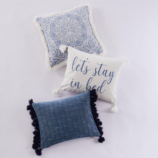 Thumbnail 2: Levtex Home Levtex Home Bennett Embroidered Fringe Pillow 