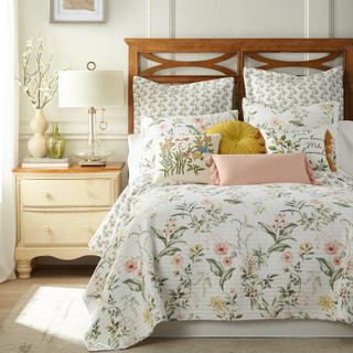 Thumbnail 1: Levtex Home Levtex Home Floral Vivina Quilt & Sham Set 