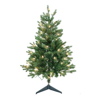 Thumbnail 4: Kurt Adler 3-Foot Pre-Lit Clear Incandescent Jackson Christmas Tree 