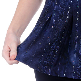 Thumbnail 4: Coral Bay Coral Bay Womens Embellished Short Sleeve Top 