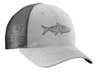 Thumbnail 1: Flying Fisherman Flying Fisherman Mens Tarpon Grey Trucker Hat 