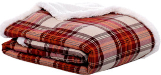 Thumbnail 1: Eddie Bauer Eddie Bauer Flannel Sherpa Throw Blanket 