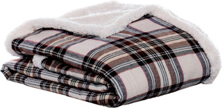 Thumbnail 1: Eddie Bauer Eddie Bauer Flannel Sherpa Throw Blanket 