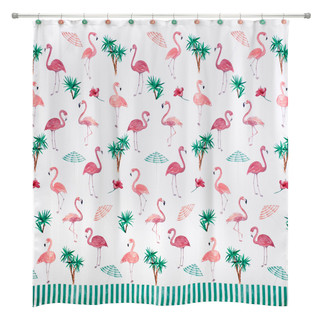 Thumbnail 1: Avanti Avanti Flamingo Paradise Shower Curtain 