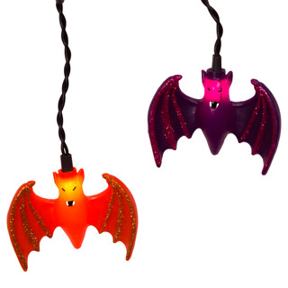 Thumbnail 9: Kurt Adler Kurt Adler UL 25-Purple and Orange Bat Icicle Light Set. 