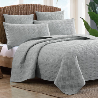 Thumbnail 3: Coastal Home Coastal Home Stitched Wave Quilt 