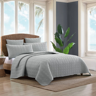 Thumbnail 1: Coastal Home Coastal Home Stitched Wave Quilt 