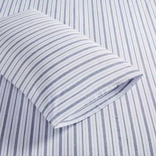 Thumbnail 13: Madison Park Madison Park Essentials Striped Cotton 4 Piece Sheet Set 