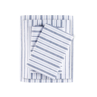 Thumbnail 22: Madison Park Madison Park Essentials Striped Cotton 4 Piece Sheet Set 