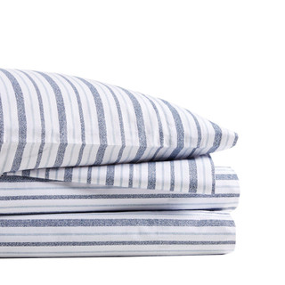Thumbnail 19: Madison Park Madison Park Essentials Striped Cotton 4 Piece Sheet Set 