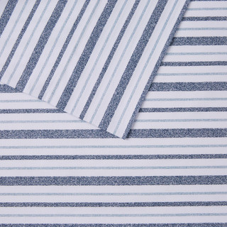 Thumbnail 12: Madison Park Madison Park Essentials Striped Cotton 4 Piece Sheet Set 