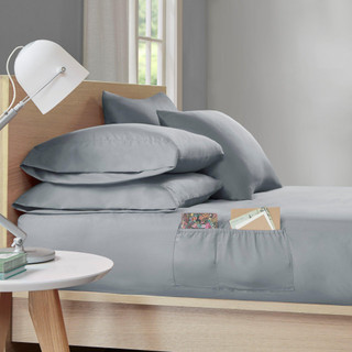 Thumbnail 7: Intelligent Design Microfiber Side Storage Pocket Sheet Set 