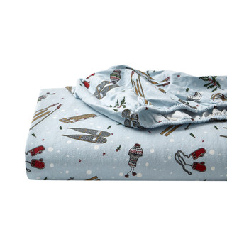 Thumbnail 3: Eddie Bauer Eddie Bauer Snow Day Cotton Flannel Sheet Set 